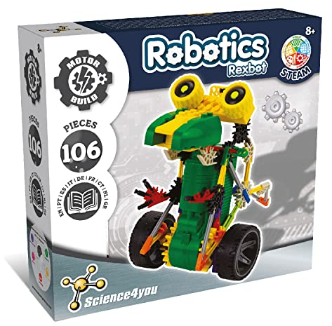 Science4You - Robotics Rexbot, Giocattolo STEM, Costruisci Il Tuo Robot Educativo, Libretto in 9 Lingue, Robotica per Bambini +8 Anni