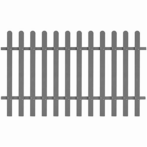 BIGTO Clôture brise-vue en WPC (gris, 200 x 80 cm)
