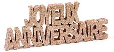 HOBI Décoration de Table Joyeux Anniversaire Rose Gold - Rose - Taille Unique