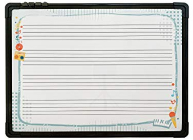 Whiteboard RENRUIRUI- Music Stave Doppelseitige Schreibtafel Schwarzer Aluminiumrahmen Leicht Und Tragbar for Die Erstellung Von Gesangsunterrichtstrainings (Color : Blue, Size : 60X90CM)