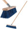 Kadax Road Brooms con un gambo lungo fatto di legno e nylon, spazzatrici con supporto per stelo metallico, ampio trambusto industriale e trambusto, comoda scopa di sala, sabbia, vari grandi (40 cm)