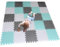 MQIAOHAM Babys Color Foam krabbelmatte matten playmat Puzzle Puzzle-spielmatte schaummatte spielteppich Weiß-Grün-Grau CDW101108112G301025