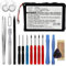 subtel, Batteria per Lettore MP3 Compatibile con Apple iPod 4 Gen. (Photo) - A1099, 4 - A1059 (3.7V, 1200mAh) + Set di Attrezzi