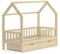 VitaliSpa Hausbett Wiki, Bett aus Holz, Naturholz, 80x160 cm mit 2 Schubladen