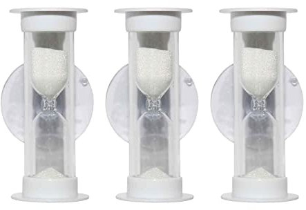 LOWENERGIE Shower Timer Eco Hot Water Energy Saving or tooth brushing coach, waterproof (3, 5 Minute White)