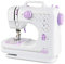Machine à coudre portable RELOVE, automatique électrique avec pédales, Mini machine à coudre, surjeteuse électrique à deux vitesses avec accessoires automatiques, Violet, Métal