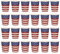 Happyyami 48pièces Gobelets Papier pour Fête De Indépendance Gobelets Patriotiques Papier avec Motifs Drapeau Américain pour Fêtes du Juillet Et Activités De Plein Air