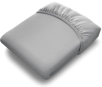 bett1 BODYGUARD Jersey-Spannbettlaken für Kindermatratzen 70x140 cm (Silber, robust, waschbar bei 60 °C, Rundum-Gummizug, Oeko-Tex 100)