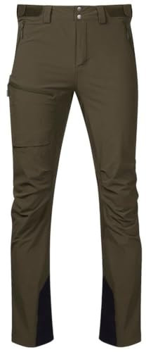 Bergans Breheimen Softshell M Pants Grün - Leichte atmungsaktive Herren Wanderhose, Größe M - Farbe Dark Green Mud