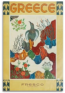 NOHF Dream Of Visiting Greece Through The Ages With These Vintage Posters Poster Wall Art Print Retro Aesthetic Room Decor Office Decorations 12x18inch(30x45cm) Unframe-style