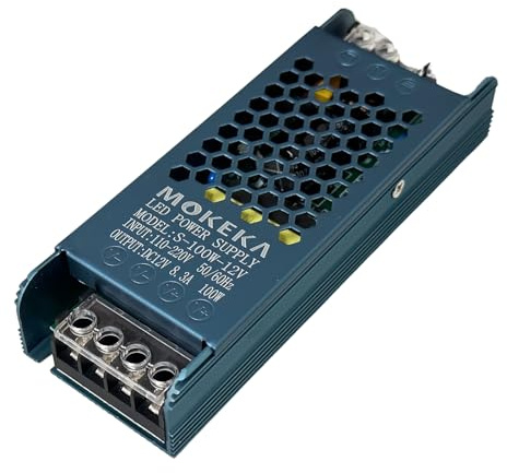 MOKEKA Alimentatore 12V 8.3A 100W LED Driver Trasformatore Convertitore AC 110/220V Adattatore a Tensione Costante per Striscia (8.3A/100W)
