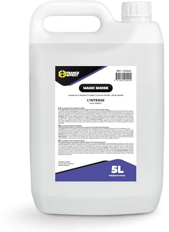 France Effect Liquide pour machine à fumée - L'INTENSE - Magic Smoke® 5L - Fumée dense, Biodégradable, Inodore. Economique. Fabriqué en France.
