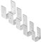 Bolt Down U Shape 91mm - 3.6 Silver (Pack of: 10) Galvanised Post Support Heavy Duty 4mm Fence Foot Base Bracket