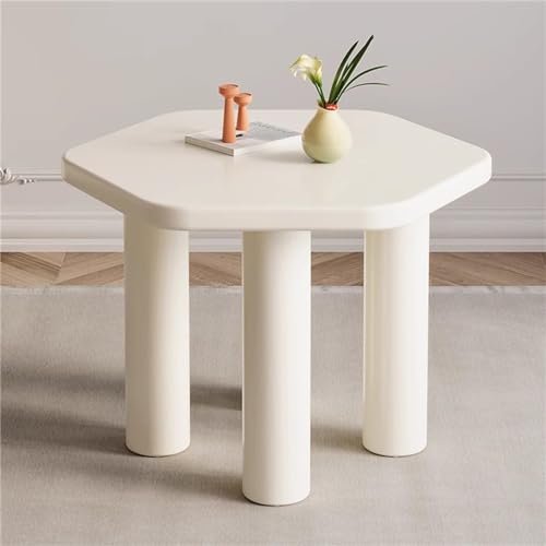 JHKZUDG Kleiner Küchentisch Für Die Wohnung,Sechseckiger Esstisch,Weißer Esstisch,Moderner Esstisch,Für Esszimmer, Wohnzimmer, Küche