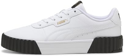 PUMA Women's Carina 3.0 Sneaker, White Gold Black, 8 UK