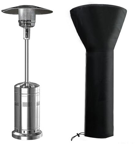 XHDZSW Heizpilz Abdeckung | Schutzhülle Für Heizpilz Abdeckung | Wasserdicht Heizpilz Abdeckhaube | Wetterschutzhülle Abdeckhaube Für Terrassenstrahler (226x85x48cm,Schwarz)