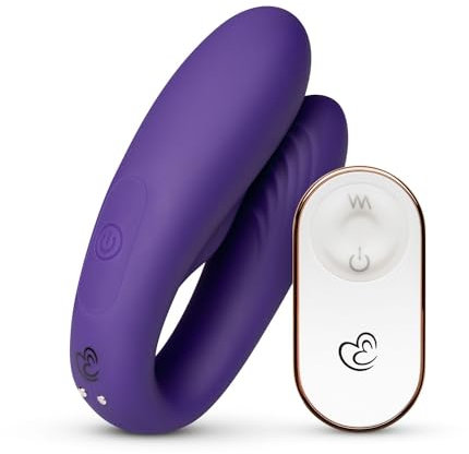 Paarvibrator, 9 Vibrationsmodi, Wasserdicht, Wiederaufladbar - Lila
