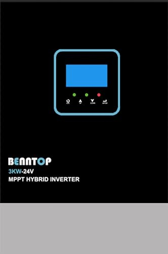 BENNTOP 3000W Hybrid Wechselrichter 24V DC zu 230V AC Reiner Sinus Solar Wechselrichter mit 80A MPPT Solarregler, Max. PV-Eingang 400V, für Blei-Säure und Lithium Batterien