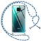 Pnakqil handyband für Xiaomi Redmi Note 9 Pro/9 Pro Max/9S 4G, Silikon mit Kordel Necklace Schnur Case, Blau