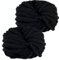 YushengTai Dicke Wolle, 2 Stück 500g Schwarz Chunky Wolle, Dicke Wolle zum Häkeln Kann zum Stricken von Kissen, Decken, Schals und Mützen Sowie Haustierbetten Verwendet Werden