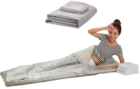 Couverture de sauna,sauna portable pour la maison, Couverture de sauna infrarouge lointain, couverture de sauna en sapin de perte de poids à 3 zones for la sécurité de la forme du corps, amincissante,