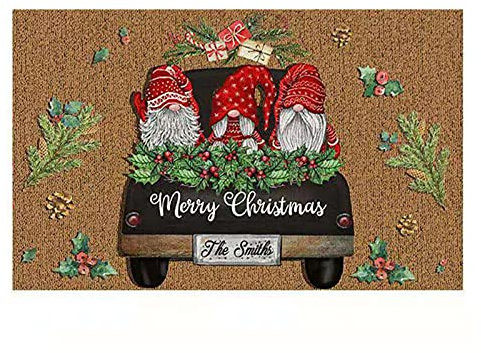 Fußmatte weihnachten, Außen Innen Waschbar Fußabtreter Weihnachtsteppich, rutschfest Schmutzfangmatte, Christmas Dekoration | Willkommens Fussmatte für Innen und Außen, Flur, Terrasse(40*60*0,7cm)