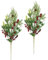 Künstlicher Beerenzweig Deko Zweig mit Beeren Zapfen Efeu Tannenzweige 2er Set 50cm groß AST Blumen künstlich Äste für Adventskränze Girlanden Weihnachtsdeko Floristik Kunstblume Kunstzweig, 50 cm