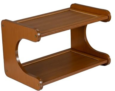 XAQAMY Tischregal Schreibtisch Organizer Regalaufsatz, Holz Schreibtisch Aufbewahrungsregal Bücherregal-Organizer für Büro Kommode
