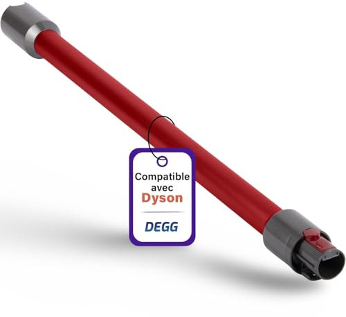 DEGG Staubsaugerrohr - Kompatibel mit Dyson V7, V8, V10, V11 und V15 Teleskoprohr 32MM, Verlängerungsrohr, Saugrohr Ersatzteile Staubsauger Zubehör - Farbe: Rot