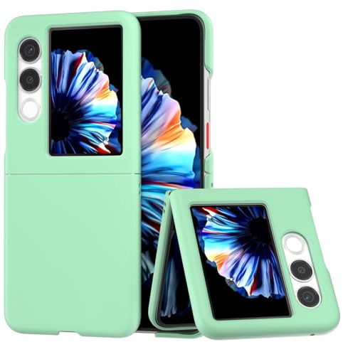 COQUE Custodia per ZTE nubia Flip2, Sottile custodia telefono antiscivolo con schermo pieghevole ultrasottile per ZTE nubia Flip2-Verde chiaro