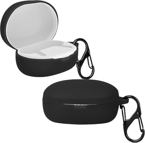 CONAPIKA Cover for Anker Soundcore Life P2 mini with Carabiner, Ultra-Slim Shockproof Anti-Scratch Charging Earphones Cover Durable Flexible Protection Soft Silicone Carrying Case