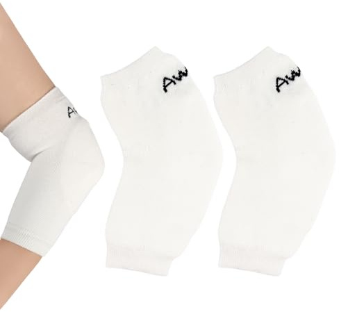 Awaiymi Heel And Elbow Protectors (One Pair) with Foam Pads, Lightweight Knit Elbows Pads for Elderly, Tendinitis, Arthritis and Plantar Fasciitis, Elbow Protector Sleeve for Men, Women, Medium Size
