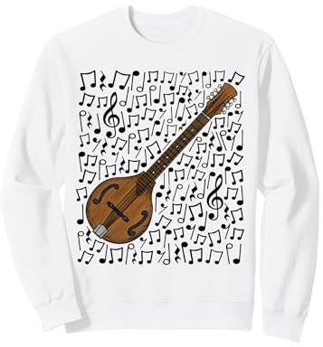Octave Mandolin Musical Notes Folk Musician Mandolinist Sweatshirt