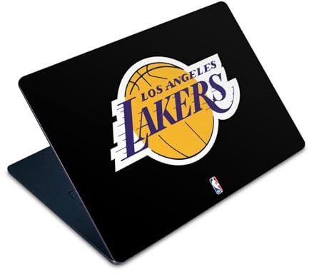 Head Case Designs Officially Licensed NBA Black Los Angeles Lakers Logo Vinyl Sticker Skin Decal Cover Compatible With Apple MacBook Air 15 M2 2023