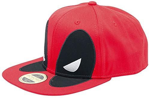 Deadpool Big Face Uomo Cappello Rosso One Size 100% Cotone