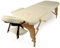 Wiltec Massageliege 2 Zonen Creme klappbar und höhenverstellbar mit Kopfstütze und Armauflage Kosmetikliege Massagebank Massagetisch Mobile Massage Liege