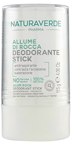 Naturaverde | Pharma Deodorant Stick Berg-Alaun für empfindliche Haut, 100% natürlich, 115 g