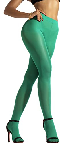 sofsy Collant Femme en Microfibre Opaque – Collant Femme Indéchirable de 40 deniers Vert avocat Avocado Green 5 -X- Large