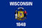 2X Auto Aufkleber Wisconsin - Flagge 2X Car Sticker Fahne US Bundesstaat (ca. 8x5 cm)