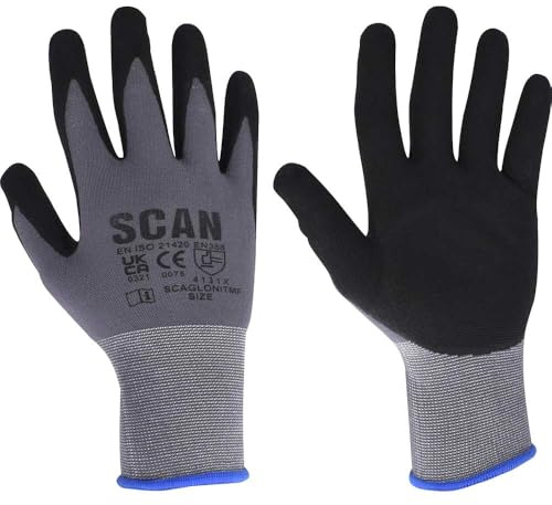 Scan SCAGLONITMFX Breathable Nitrile Micro-Foam Gloves - Size 10