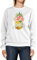 Neverless® Sweatshirt Damen Ananas Tropical Design Schriftzug Aloha Hawaii Tropische Blüten Rundhals-Pullover Pulli Sweater weiß XXL