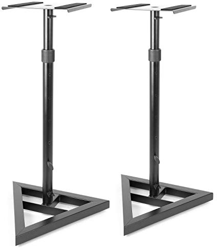 Vonyx Set de 2 Pieds d'Enceintes de Monitoring Réglables
