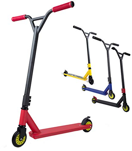 WRRAC-Trampolin District Pro Scooter mit ABEC-7 Lagern und PU-Rädern - Stunt Scooter - Trick Scooter - Freestyle Scooter mit robustem Rahmen 220LB maximale Last für Kinder ab 10 Jahren, Erwachsene