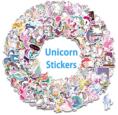 Nette coole Einhorn wasserdichte Vinyl Aufkleber für Kinder Kinder für Wasserflasche Laptop Skateboard Gepäcktasche