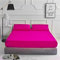 Fitted Bed Sheet With Matching FREE 2 X PILLOW CASE Plain Dyed Poly Cotton Percale Easy Care Bed Sheet Fuchsia Double