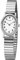 REGENT Montre pour femme avec cordon de serrage ovale en acier inoxydable 22 mm de diamètre, chiffres arabes, argenté, Bracelet