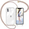 Nupcknn Handykette für iPhone 11 Hülle mit Band,Ultra Dünn Transparent Handyhülle (Abnehmbar Einstellbar) Necklace mit Kordel zum Umhängen Kameraschutz Handy Kette Stossfest Schutzhülle(Regenbogen)