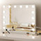 Dripex Espejo Maquillaje con Luz, 50 x 42 cm, 14 Bombillas LED, 3 Modos de Luz, Control Táctil, Función de Memoria, con Espejo de Aumento 10X, Espejo Tocador LED