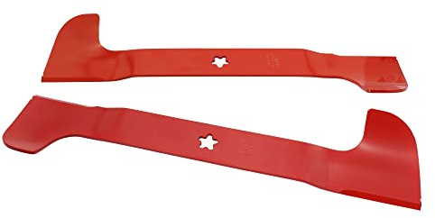 SECURA 2x High-Lift Messer Messersatz kompatibel mit Husqvarna TC 142 TC 242 5-Stern 107cm