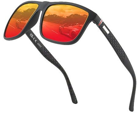 Perfectmiaoxuan Polarized sunglasses for men/women; Vintage/classic/elegant light frame; HD pilot lenses; Golf/driving/fishing/travel Eyewear